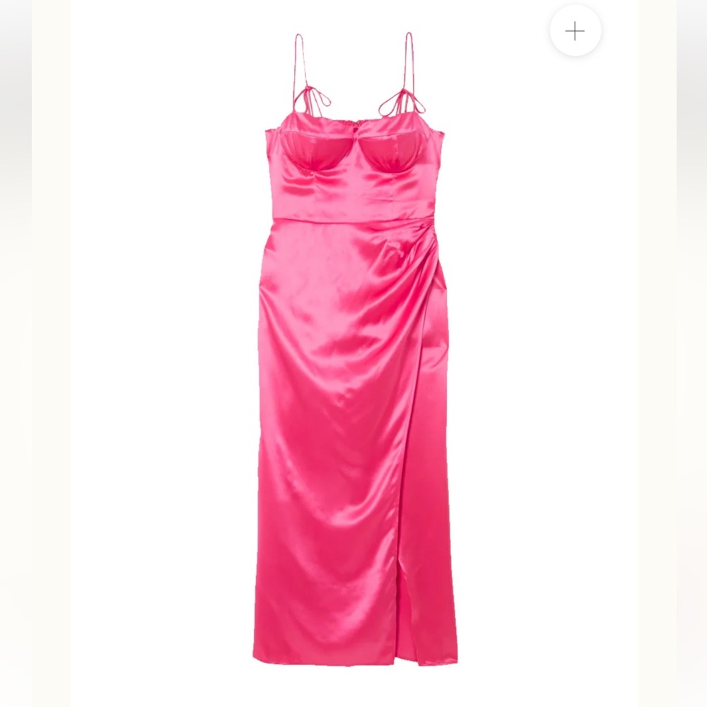 NWT REFORMATION  Marguerite Silk Dress Size 18 Color Pink Flambe